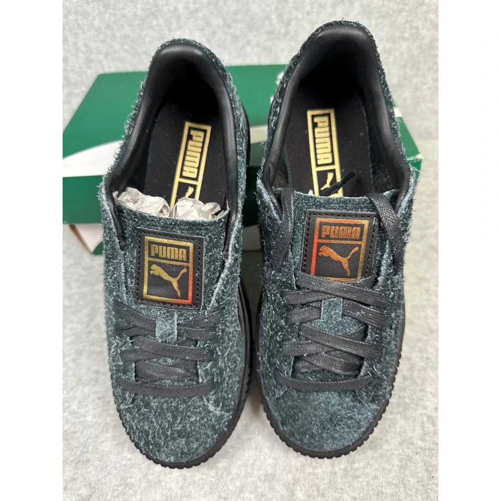 Puma Suede Platform Elemental‎ Casual Sneakers Black Gold Women's Size 6